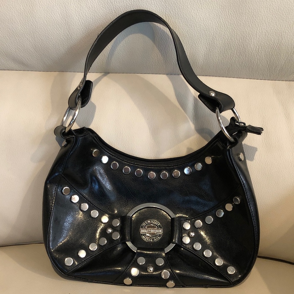 Harley Davidson Black Studded Handbag